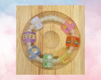 Kawaii Kandi Bracelet - Rainbow Beaded Jewelry