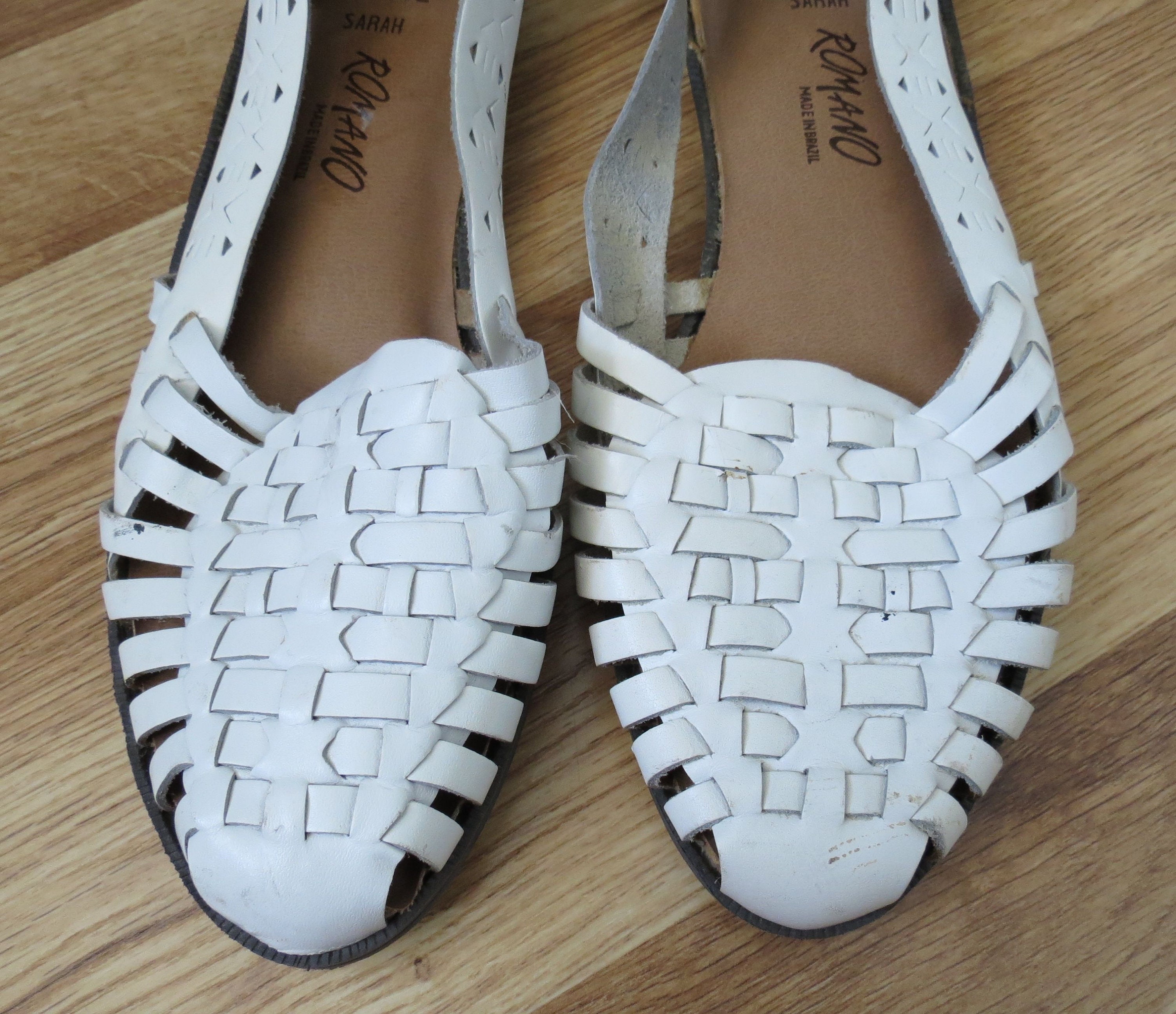 White Huaraches Sandals / White Woven Sandals / Leather ...