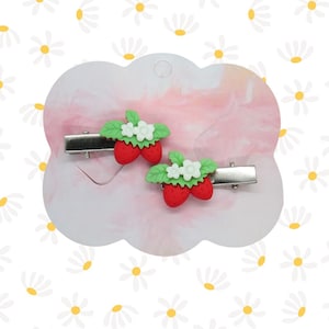 Strawberry Hair Clips Sweet Summer Berry Fruit Clip Set Barrettes Bobby Pins