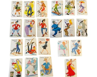 Vintage Children's Playing Cards - Whitman Old Maid Card - Junk Journal Ephemera Crafting - Sold Individually - You Choose One