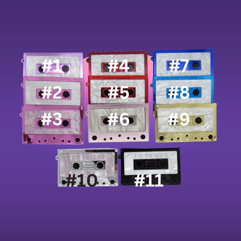 Cassette Tape Hair Clips - 80s Party Accessory Barrettes image 3