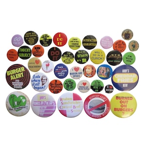 Vintage Pinback Button -  60s 70s 80s 90s - Misc. Novelty Pins - You Choose - Genuine Vintage Pin Button