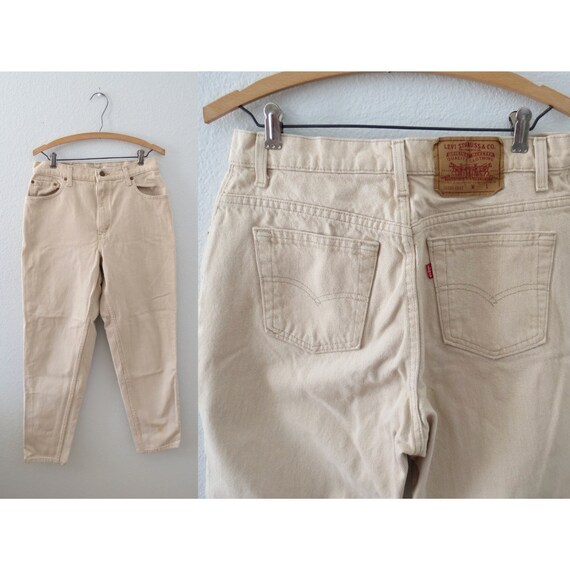 LEVI'S jeans LEVIS 551 RED TAB Beige Standard Fit Tapered Leg ORIGINAL  VINTAGE