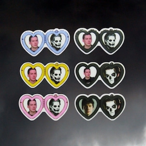 Ghost Band Pin Papa Emeritus & Tobias Heart Locket Brooch or Hair Clip