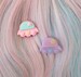 Spaceship Hair Clip Pastel Kawaii Alien UFO Barrettes 