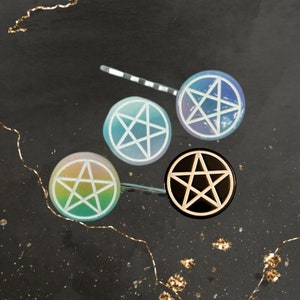 Pentagram Hair Clip Goth Witchy Barrette