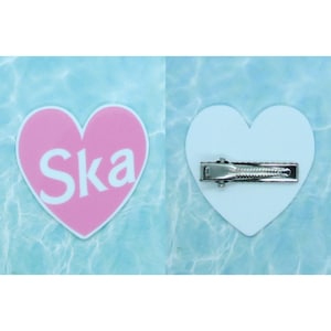 SKA Hair Clip - Cute Retro Heart Shaped Barrette