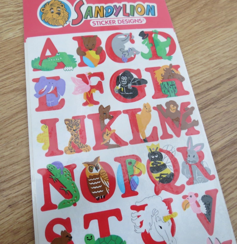 Sandylion Stickers ABC Animals Decals Etsy