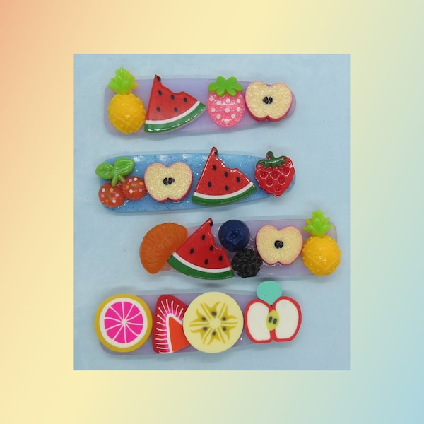 Fruit Hair Clip Cute Summer Fruits Barrette