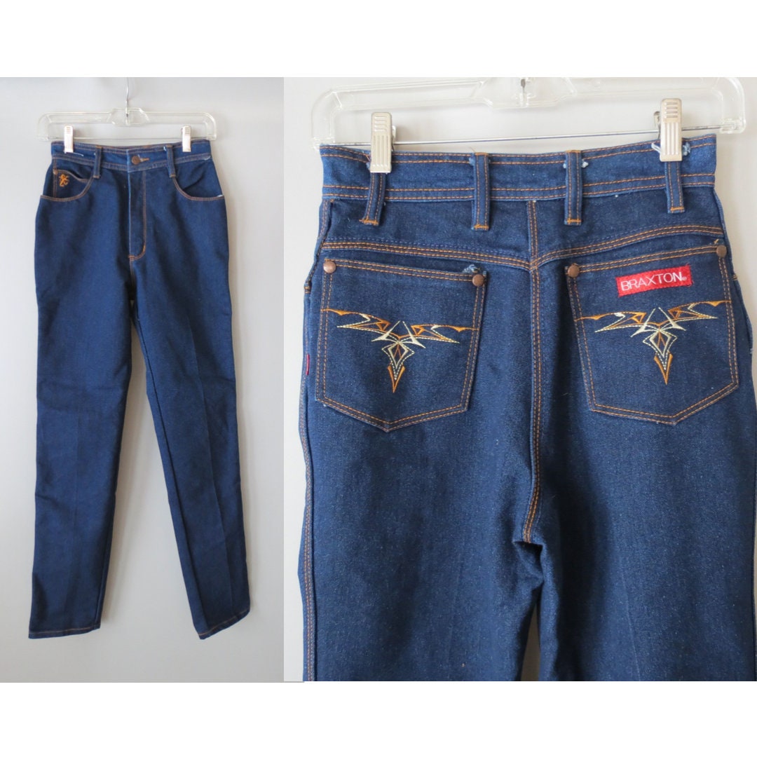 high waisted western jeans