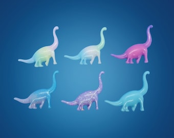 Dinosaur Hair Clips - Brontosaurus Dino Barrettes