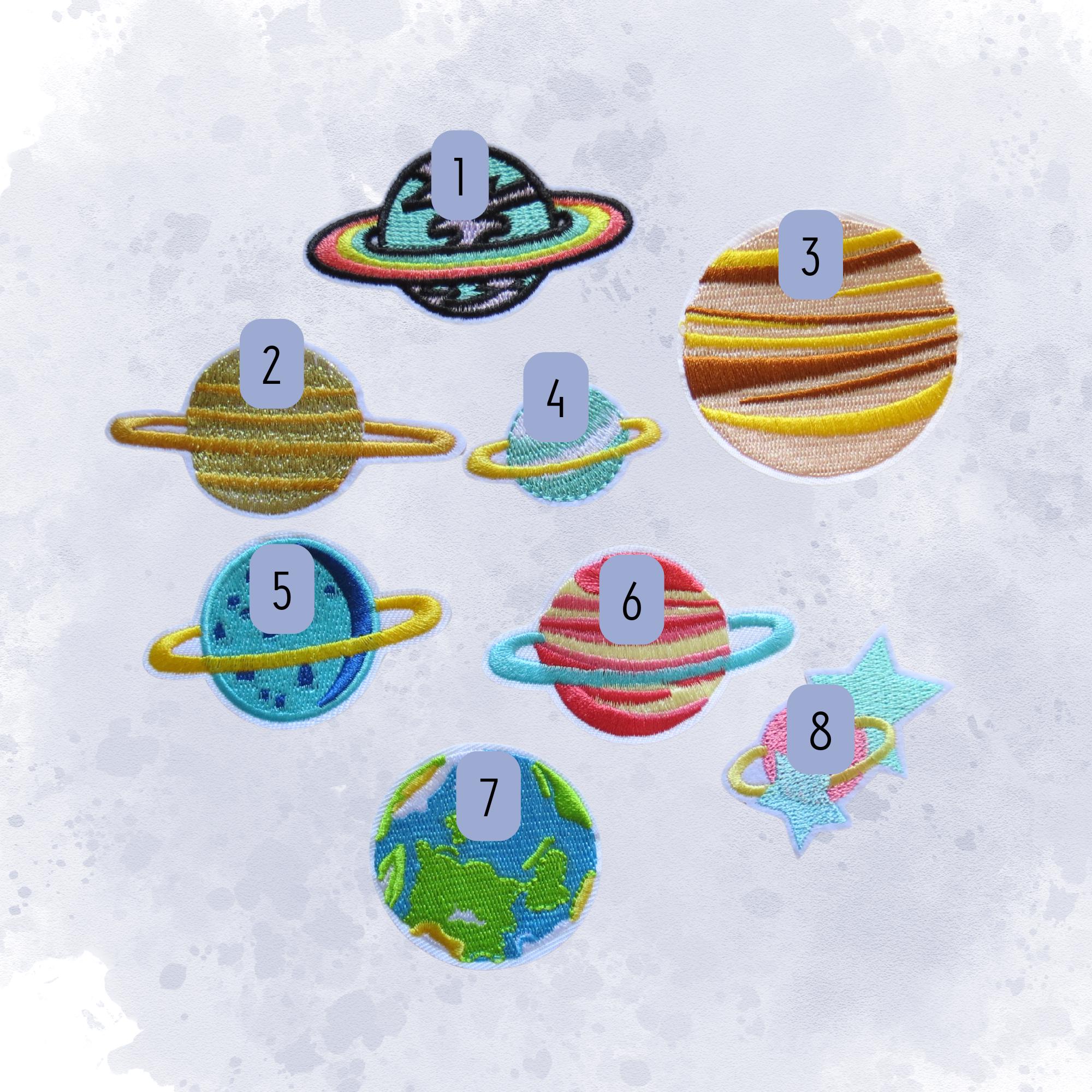 Planet Patch - Embroidered Iron on Patches - Etsy