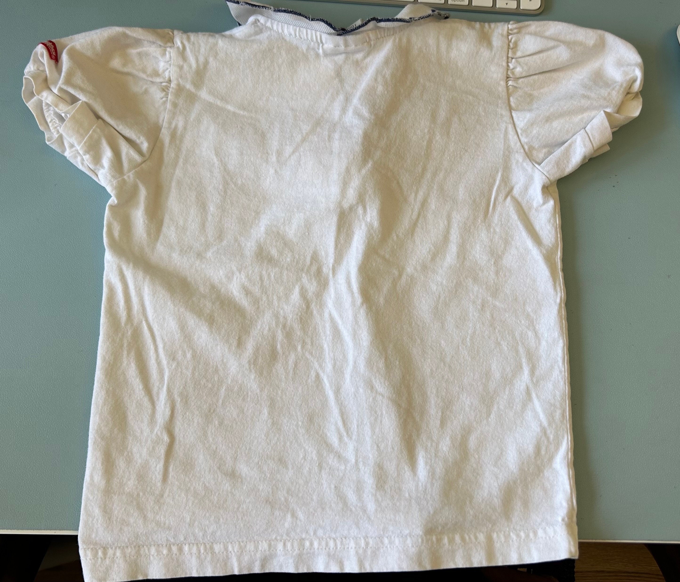 Vintage Oshkosh T-shirt - Toddler Girls White Floral Top