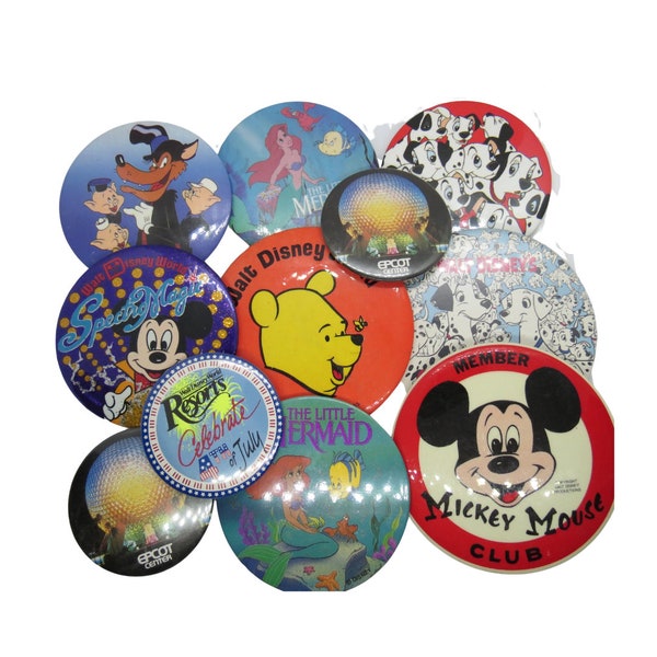 Vintage Disney Pinback Buttons - You Choose - Genuine Vintage Pins - 70s 80s 90s