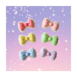 Kawaii Bow Hair Clip - Pastel Girly Barrette - Pretty Coquette Clips