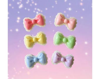 Bow Hair Clips - Pastel Girly Bows Barrettes