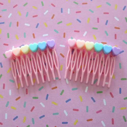 Pastel Rainbow Stars Hair Clips Barrettes Etsy