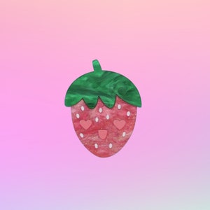 Strawberry Hair Clip Summer Fruit Barrette Cute Kawaii