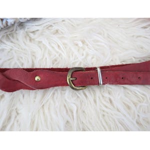 Vintage Burgundy Belt - Etsy display picture 1