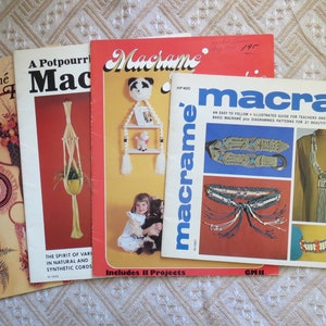 Livre De Macramé Vintage 1976 – Modèles Et Patrons, édition USA (HP-450)