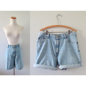 Vintage Levis Denim Shorts - 90s 19902 Levi&#39;s Jean Short - Size XL - 34&quot; Waist