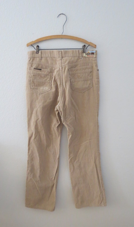 Vintage Levis Corduroy Pants Beige Flare Leg Pant - image 8