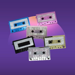 Cassette Tape Hair Clips - 80s Party Accessory Barrettes image 1