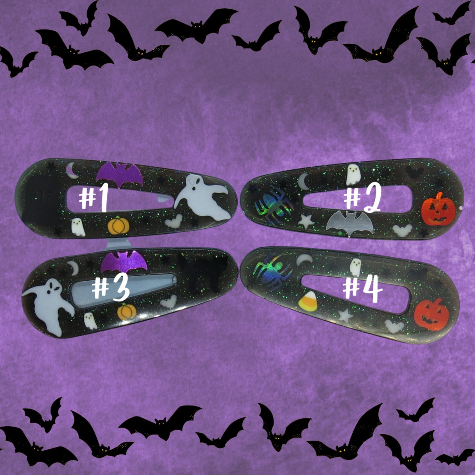 Halloween Hair Clips Cute Spooky Barrettes Etsy