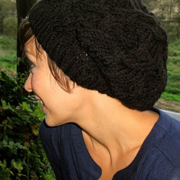 Cable Knit slouchy beret