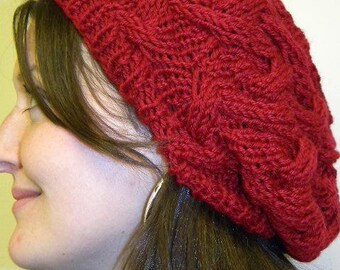 Cable Knit slouchy beret