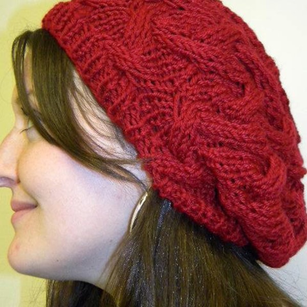 Cable Knit slouchy beret