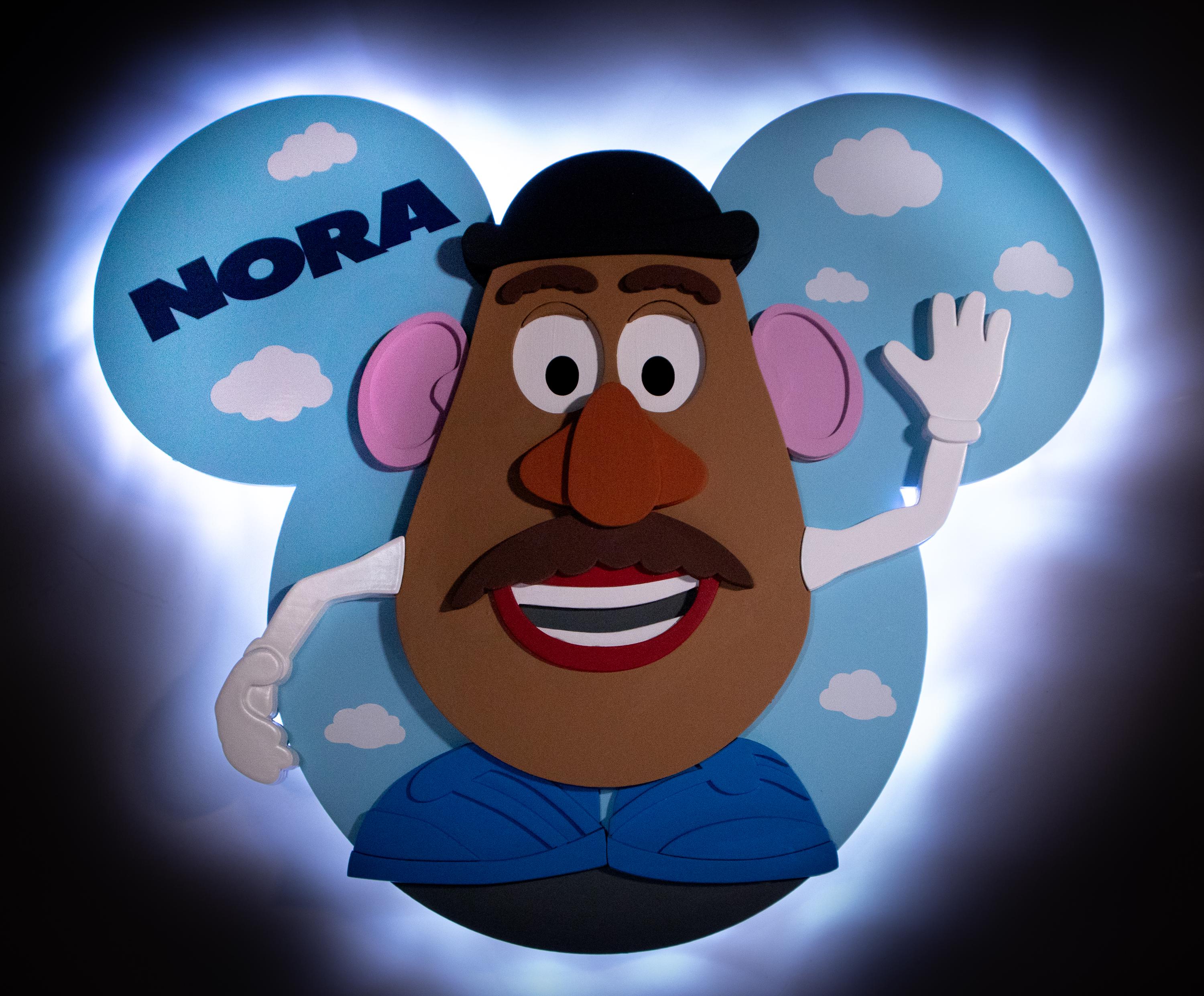 Mr. Potato Head Disney Cruise Line Wooden Door Magnet With LED