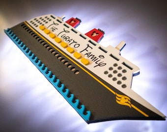 Disney Wish Cruise ship door magnets, w/ LED lights, Disney Fantasy, Magic, Wonder, Dream, Disney Treasure Cruise ship decor