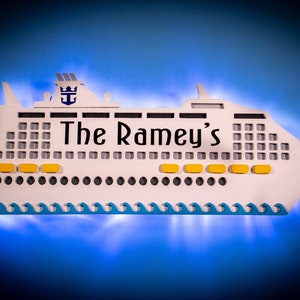 Aimants de porte de bateau de croisière Royal Caribbean, avec lumières LED, décoration de chambre de bateau de croisière