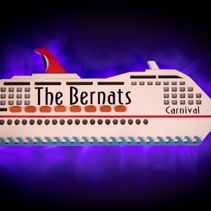 Aimants de porte de bateau de croisière Carnival, avec lumières LED, décoration de chambre de bateau de croisière