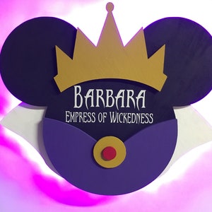 Evil Queen from Snow White, Wooden Door Magnets with Lights for Disney cruise, Disney cruise door magnet, Disney Villain wall decoration