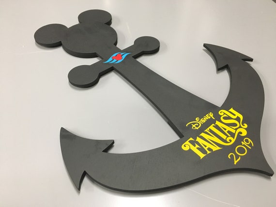 錨のドア飾り ディズニー・クルーズライン 木製ドアマグネット、「錨を