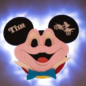 Mr. Toad Wooden Door Magnet with LED Lights, Mr. Toad Mickey for Disney Cruise Line, Mr. Toad&#39;s Wild Ride, Mr. Toad wall decoration