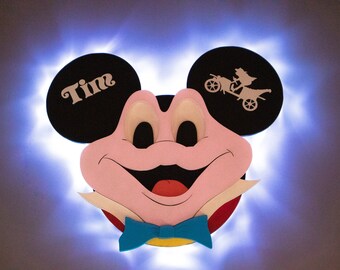 Mr. Toad Wooden Door Magnet with LED Lights, Mr. Toad Mickey for Disney Cruise Line, Mr. Toad's Wild Ride, Mr. Toad wall decoration