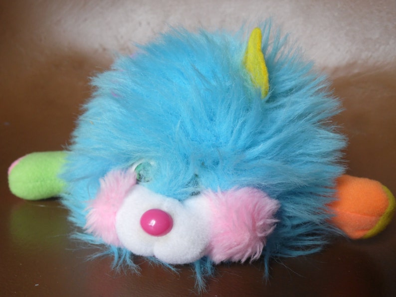 Popples, Puff Ball, 80s Toys, Puffling, Plush Animals, Mattel, 80s, Stuffed Animals,Retro Toys, Blue, Toys For Girls,Small Stuffed Animals