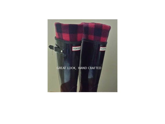 buffalo plaid boot cuffs