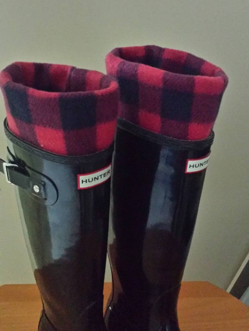 buffalo plaid boot cuffs