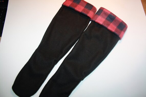 buffalo plaid boot cuffs