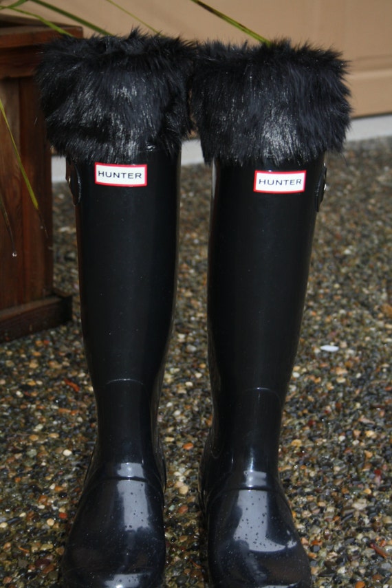 hunter rain boots with fur