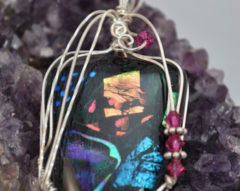 WireWrapped Dichroic Pendant