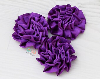 Grab Bag Satin Starburst Flowers Choice of Amount DIY Headband Hair Accessories Supplies 1.5 Inch Pearl Bow Wedding Flower Girl Supply