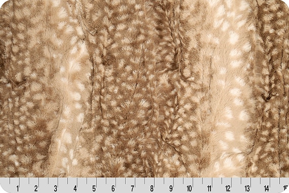 Fawn Cappuccino Luxe Cuddle® Minky Fabric From Shannon Fabrics | 10mm High Pile Plush Minky | Ultra Soft Luxury Faux Hide Fabric