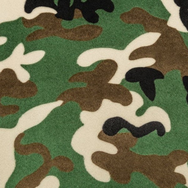 Camouflage Cuddle Green - Shannon Fabrics Camouflage Cuddle Green Minky 58"/ 60"