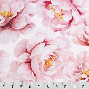 Petal Digital Cuddle Multi, Minky Fabric By The Yard, Shannon Fabrics, Floral Minky, Flower Minky