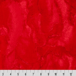 Luxe Cuddle Hide Cardinal Minky, Minky Fabric By The Yard, Shannon Fabrics Luxe Cuddle Minky